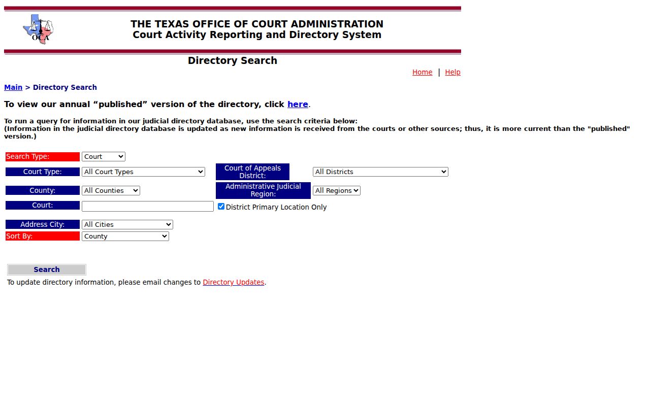 Jackson County municipal warrant research, Texas court directory search