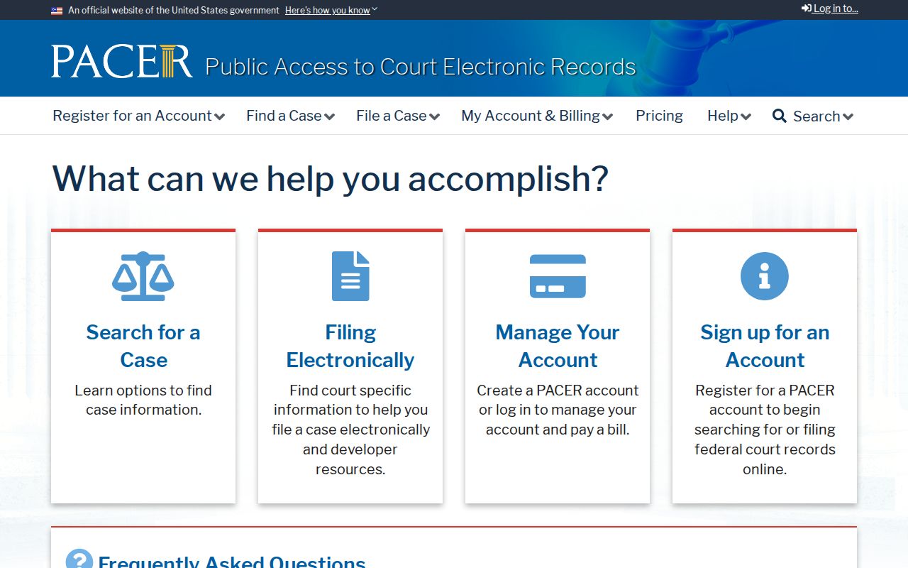 Jackson County arrest warrant research, federal docket access interface
