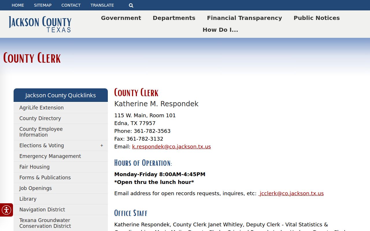 Jackson County warrant lookup, County Clerk criminal-record copy instructions